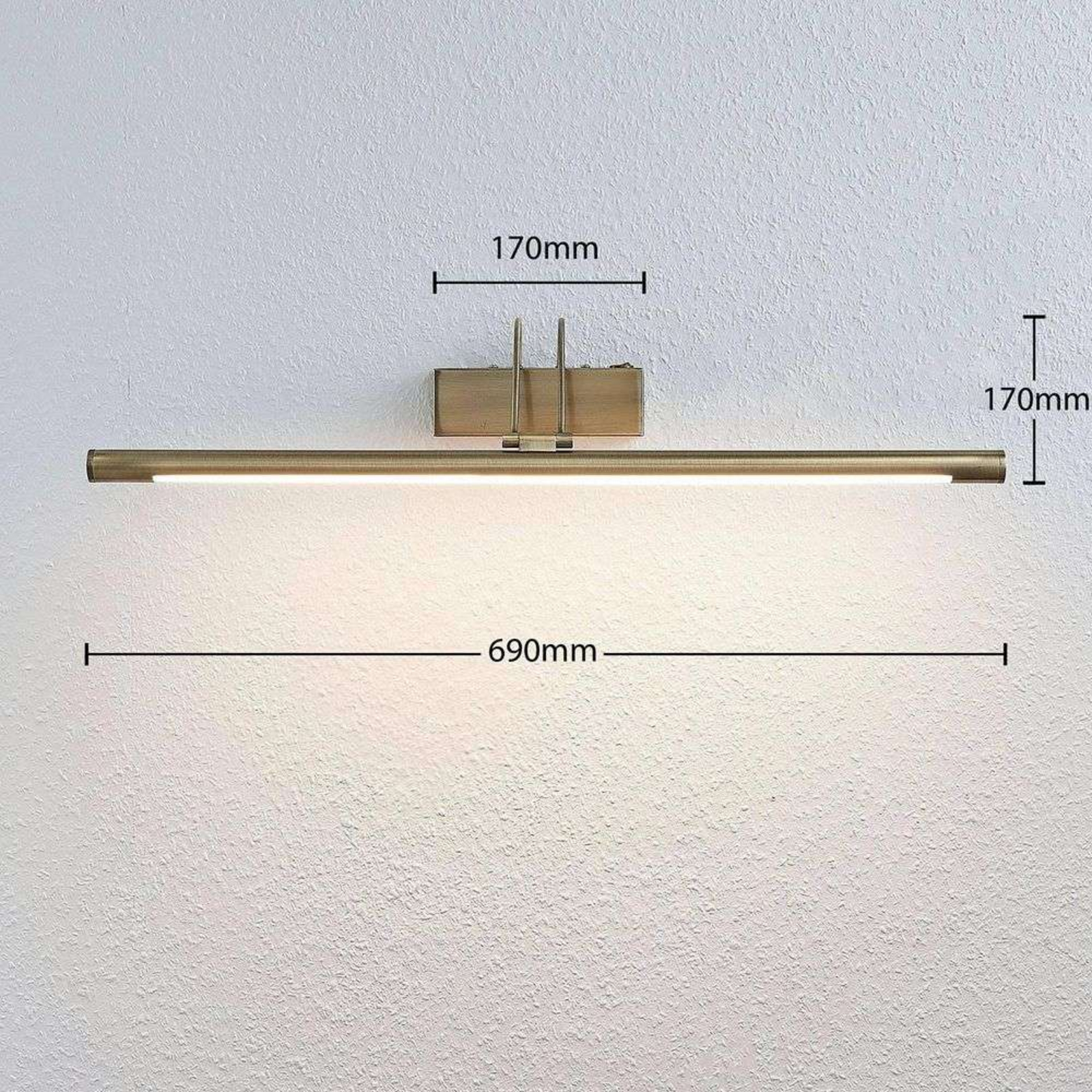 Mailine LED Nástenné Svietidlo Antique Brass - Lindby