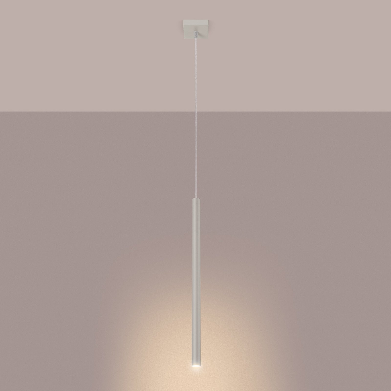 SOLLUX LIGHTING Lampă suspendată Pastelo bej Ø 2 cm oțel 3 becuri. - Camera de zi / sufragerie - Modern - Metal