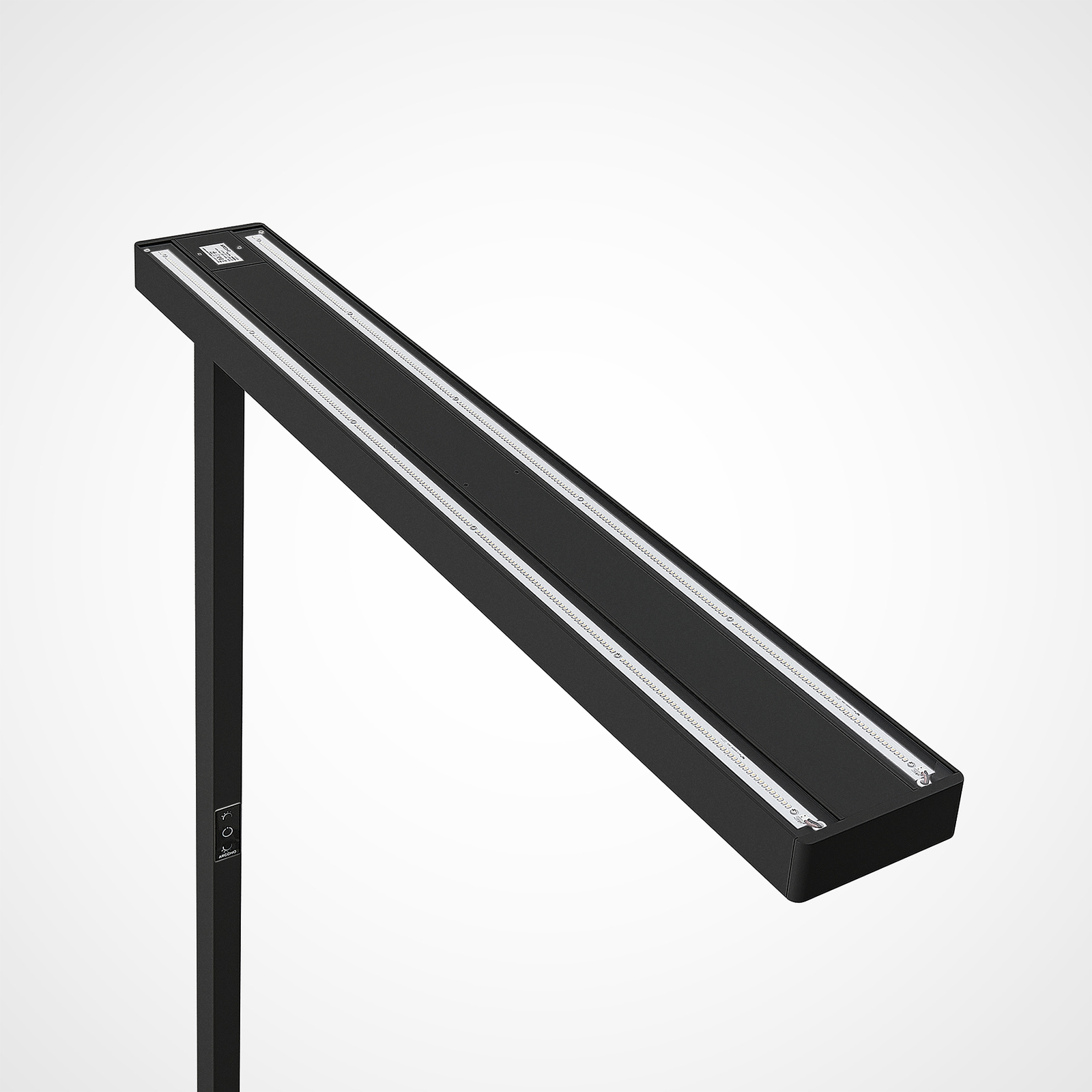 Arcchio Susi LED подова лампа за офис, черен сензор
