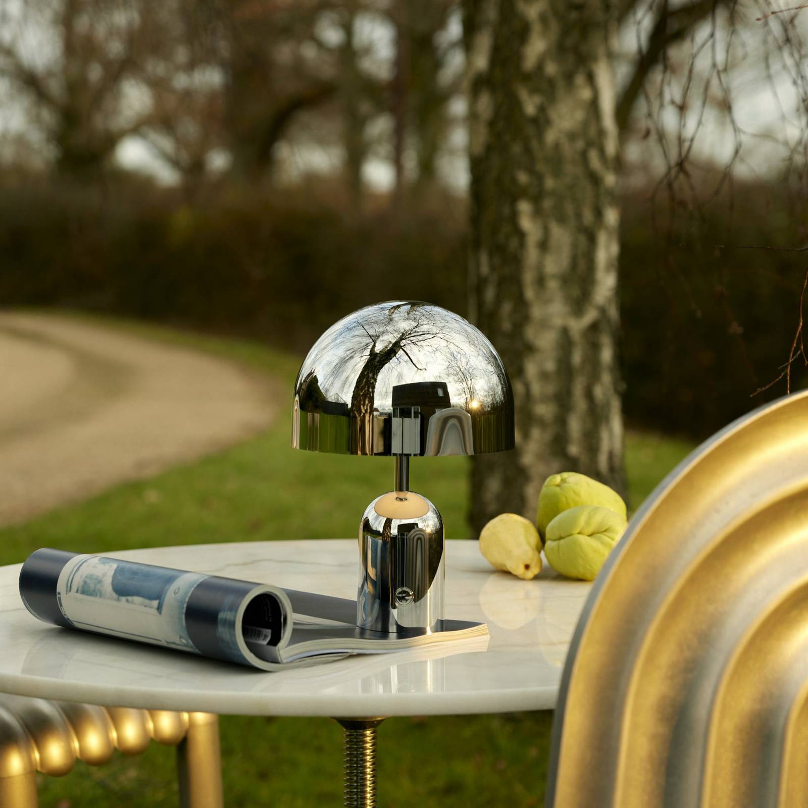Tom Dixon LED-Akku-Tischlampe Bell Portable, silberfarben günstig online kaufen