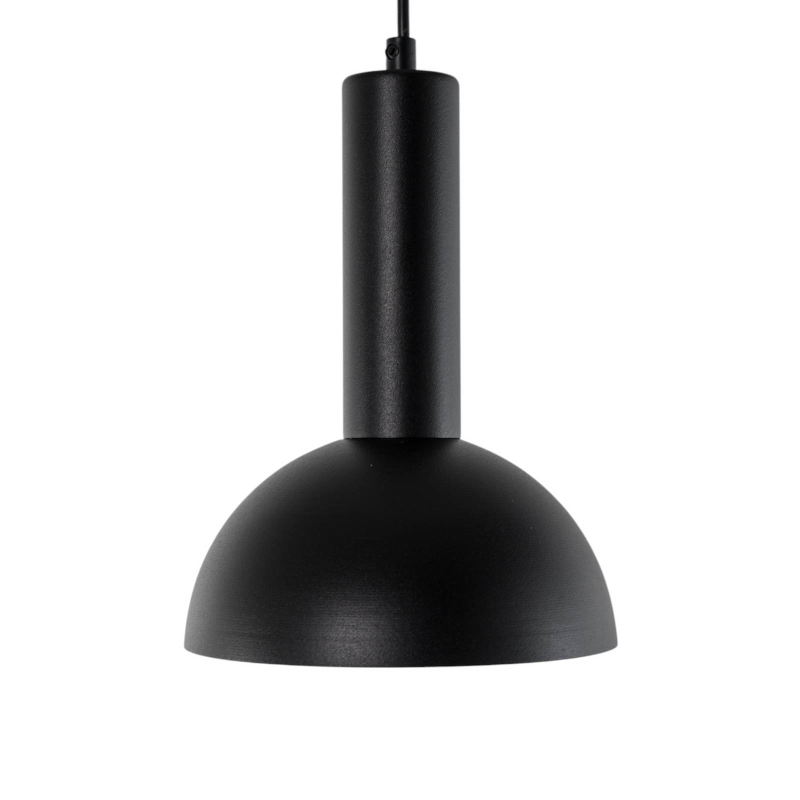 Lampa wisząca Vitrum Cupola S, czarna, półokrągła, Ø 19 cm