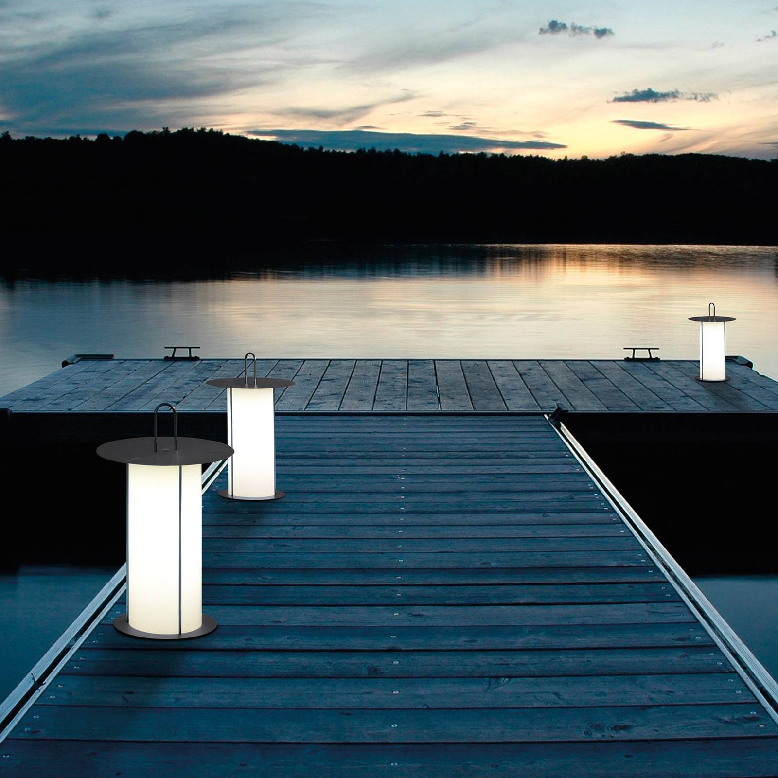 Modo Luce Diogene LED-terrasslampa batteri grafit