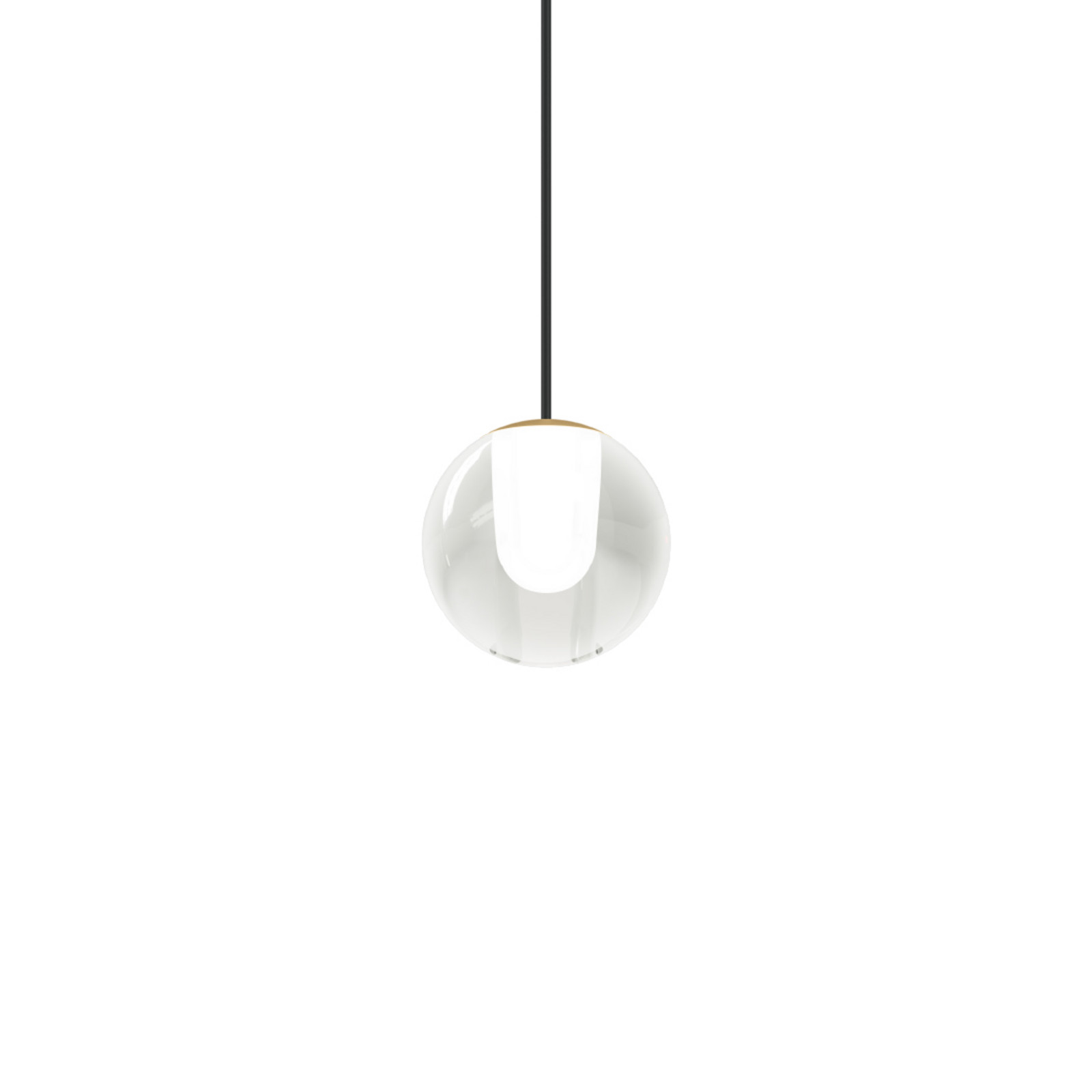Wever & Ducré Lighting WEVER & DUCRÉ Lampă suspendată LED Oplia 1.0 crem 2.700 K - Camera de zi / sufragerie - Modern - crem transparent - Sticlă