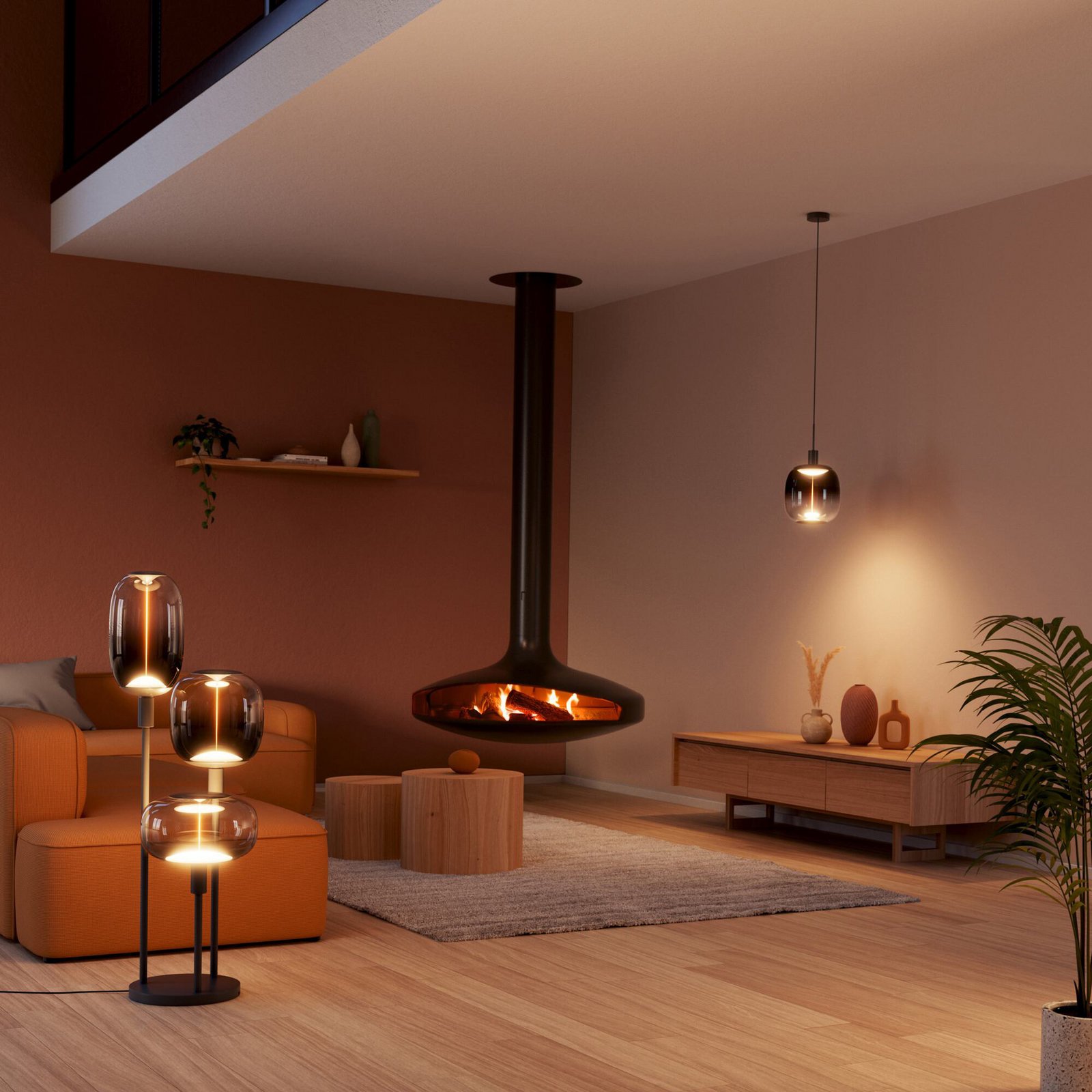 OSRAM Stehlampe DECOR STICK, dunkelgrau, Höhe 78 cm, 3 x E27