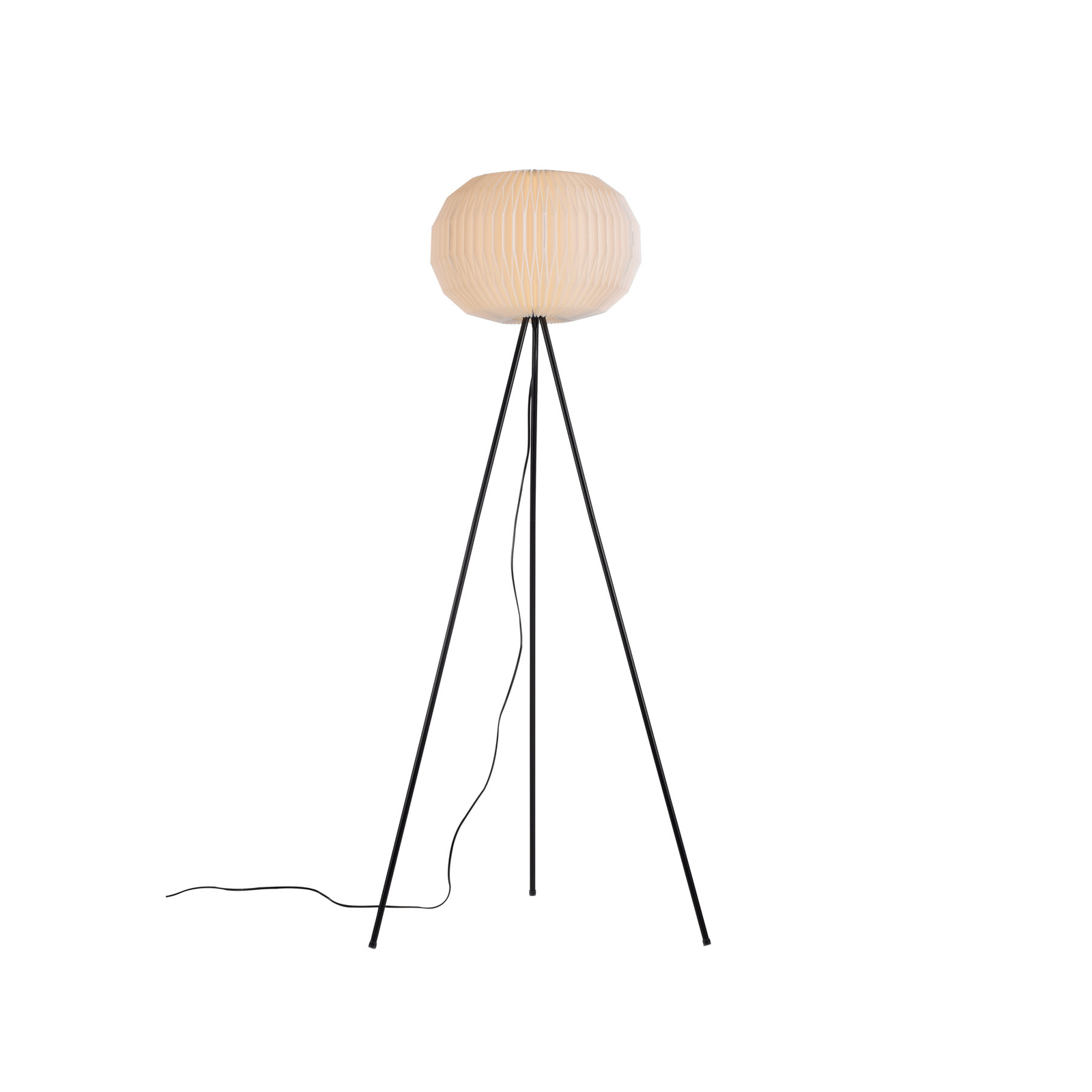 Papel floor lamp with white lampshade