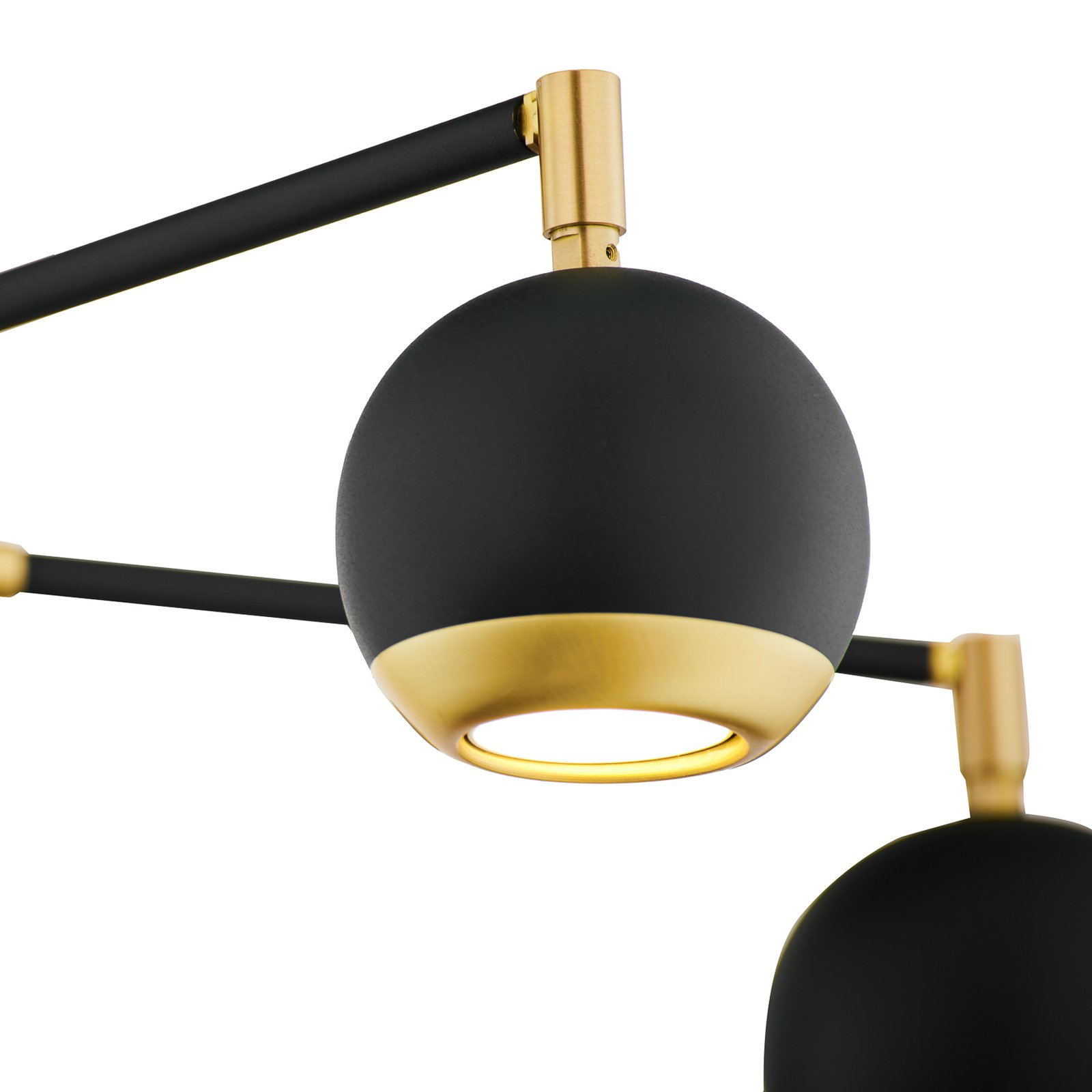 Hanglamp Vilar, zwart, metaal, 6-lamps, GU10