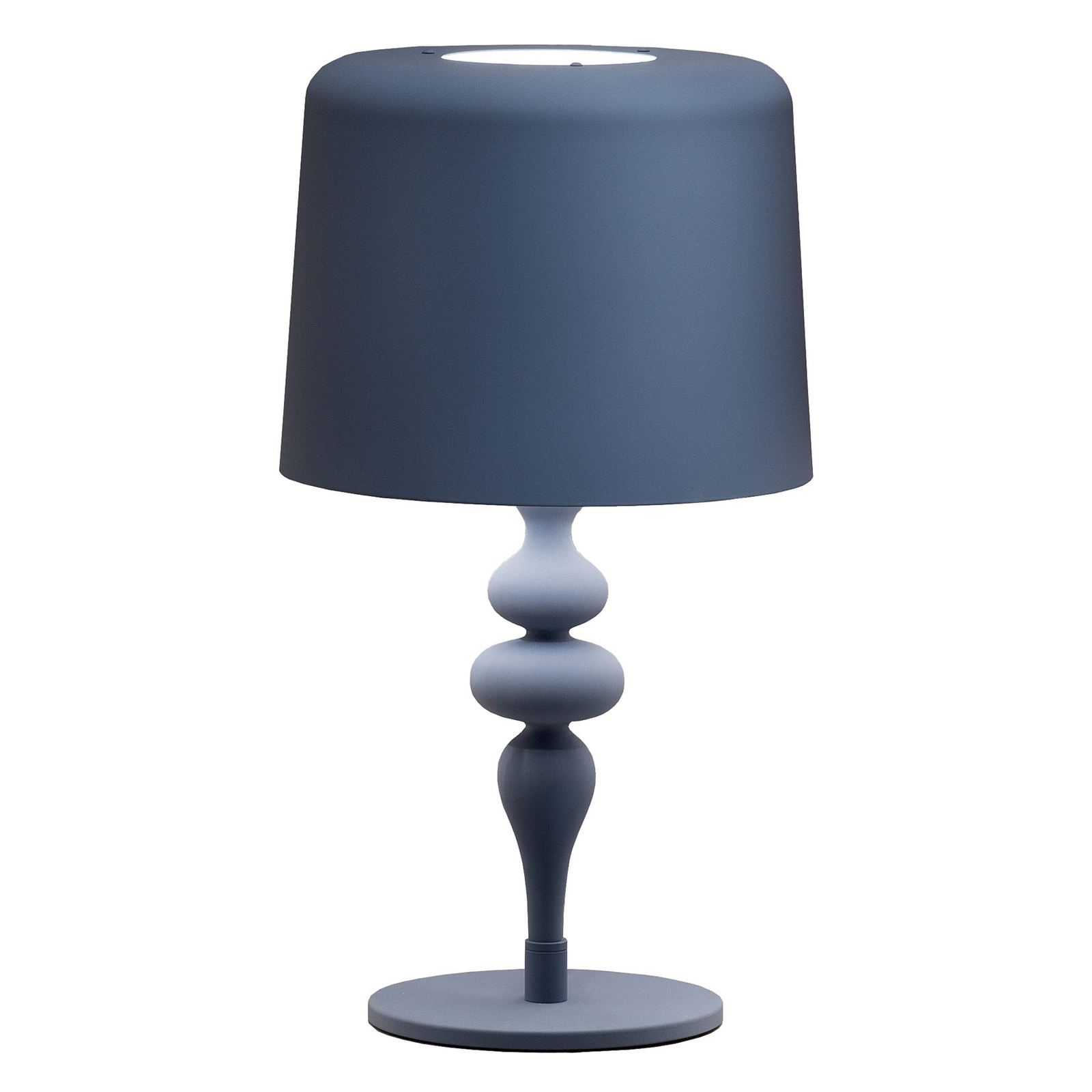 Lampada da tavolo Eva TL1 M, alta 53 cm blu navy