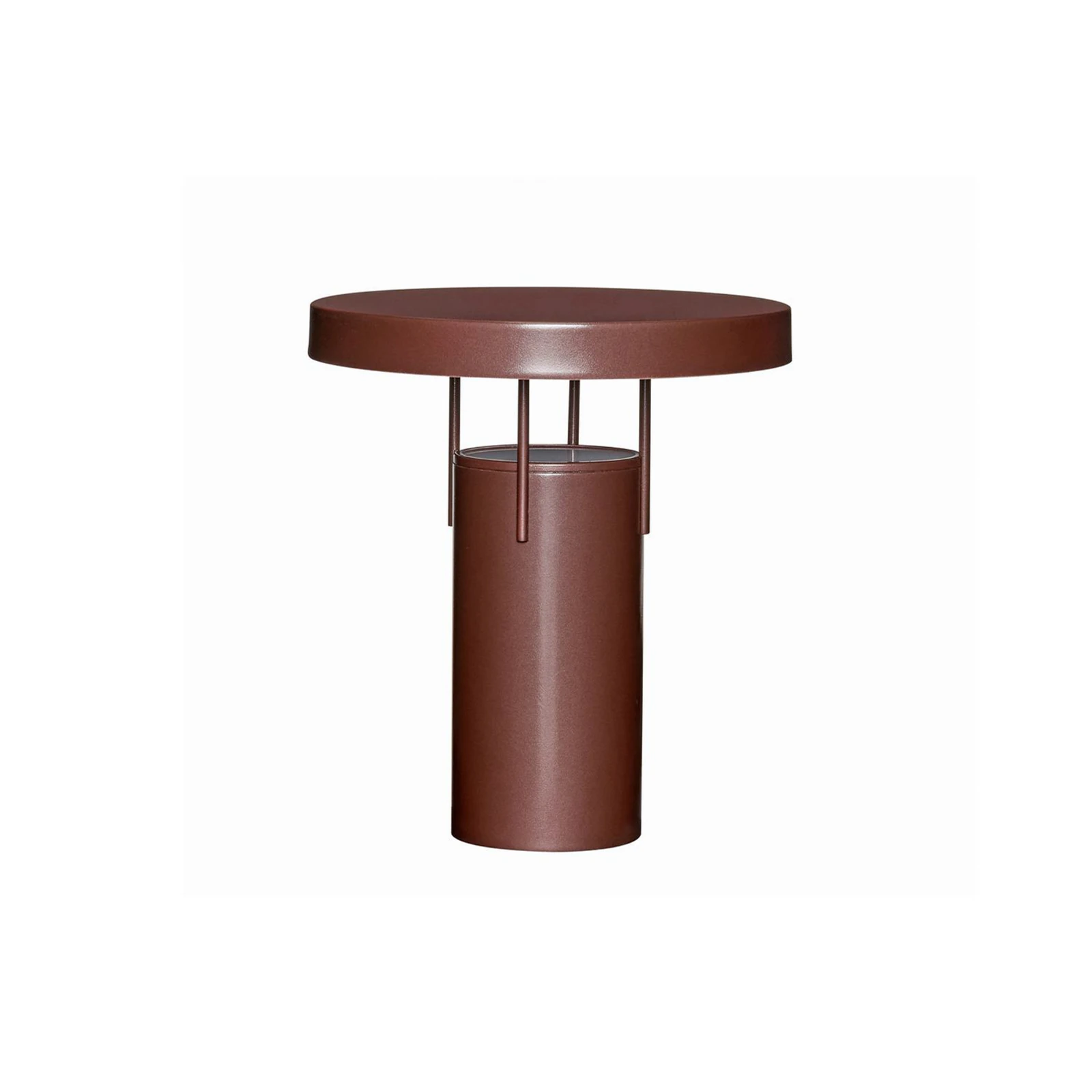 HÜBSCH LED tafellamp BringMe, bordeauxrood metallic, 28 cm