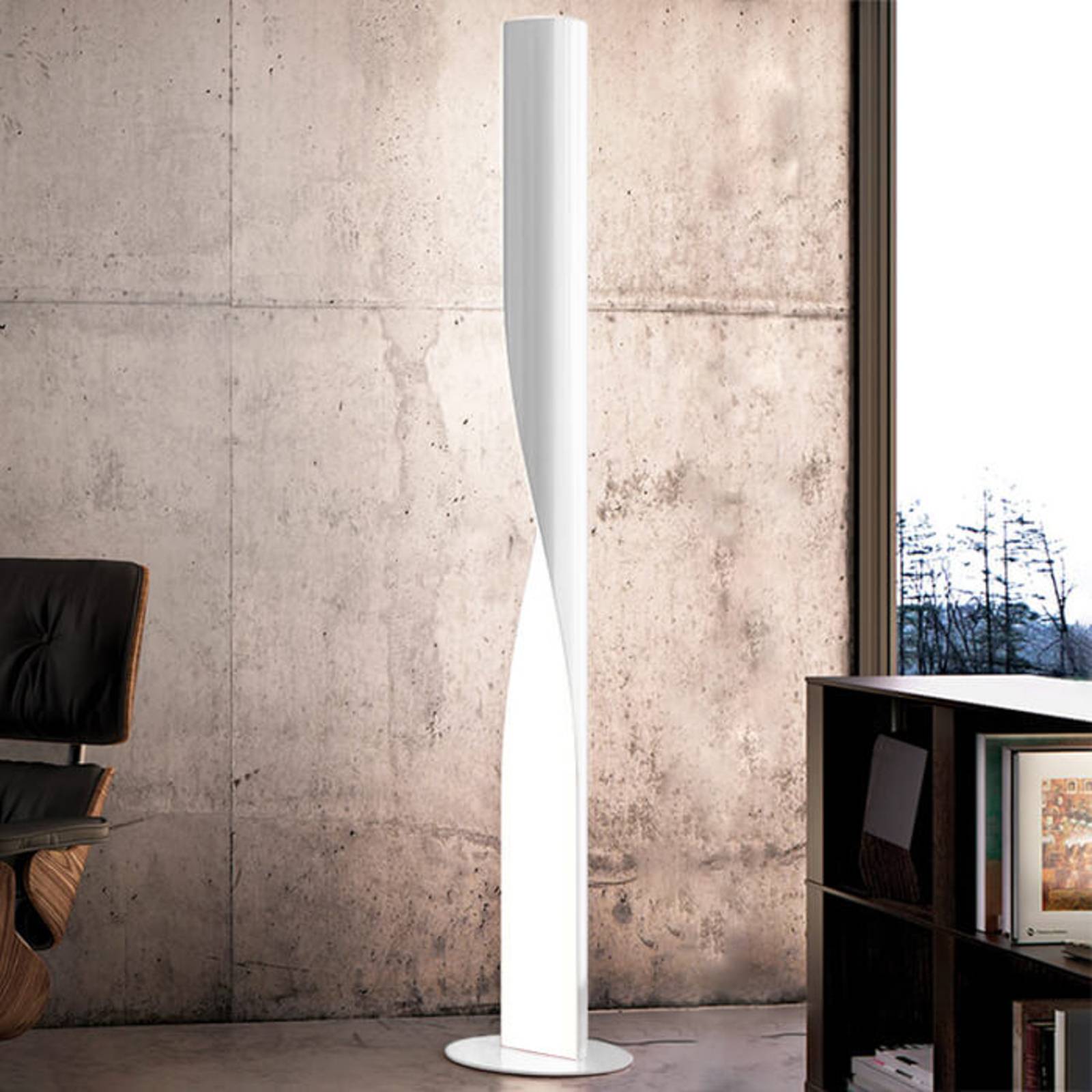Kundalini Evita - joli lampadaire LED blanc