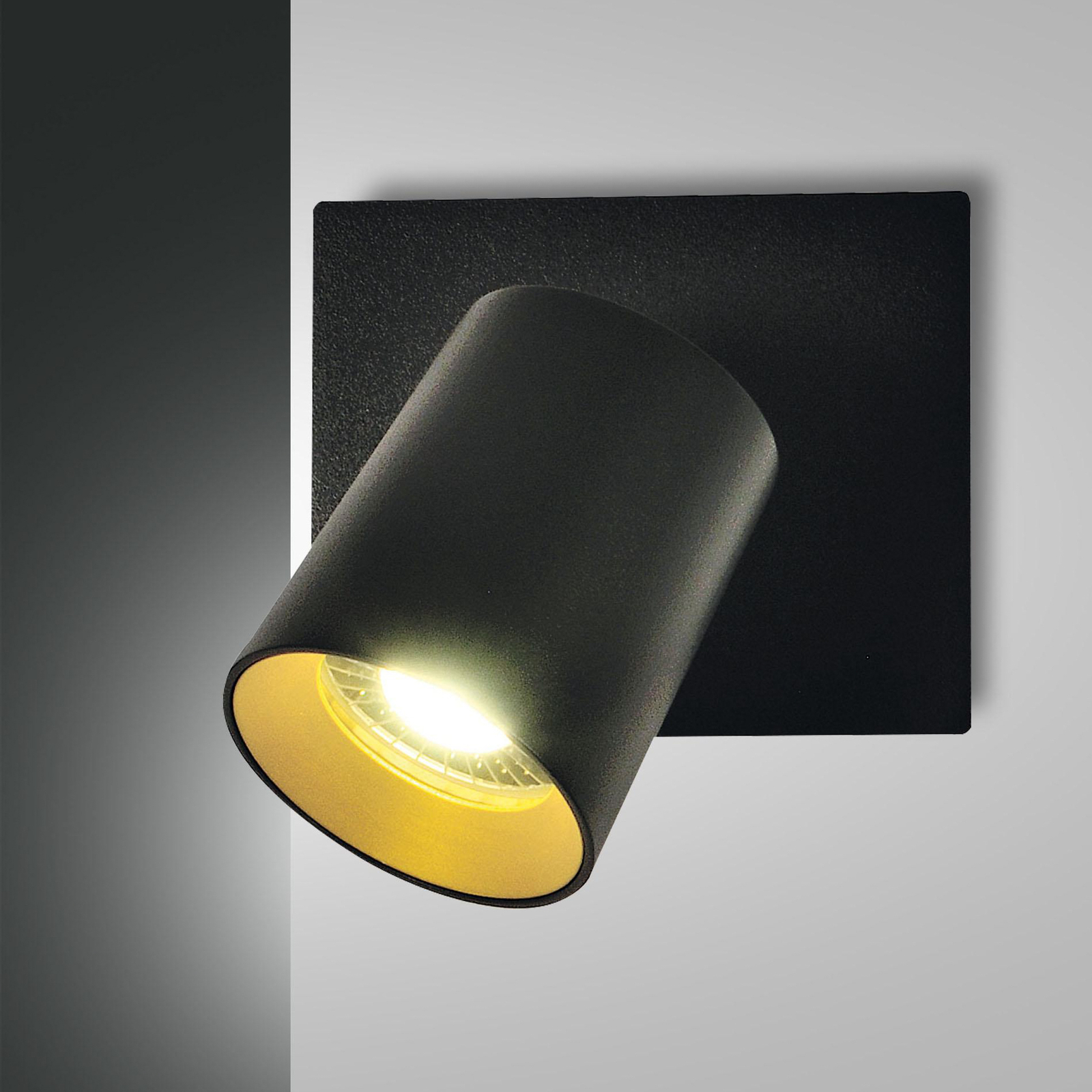 Modo spot, 1-lamp, zwart, decoratieve ringen, GU10, aluminium