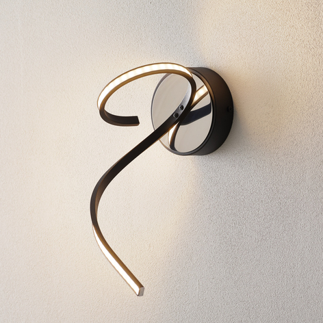 Modern LED wall light Lungo, black