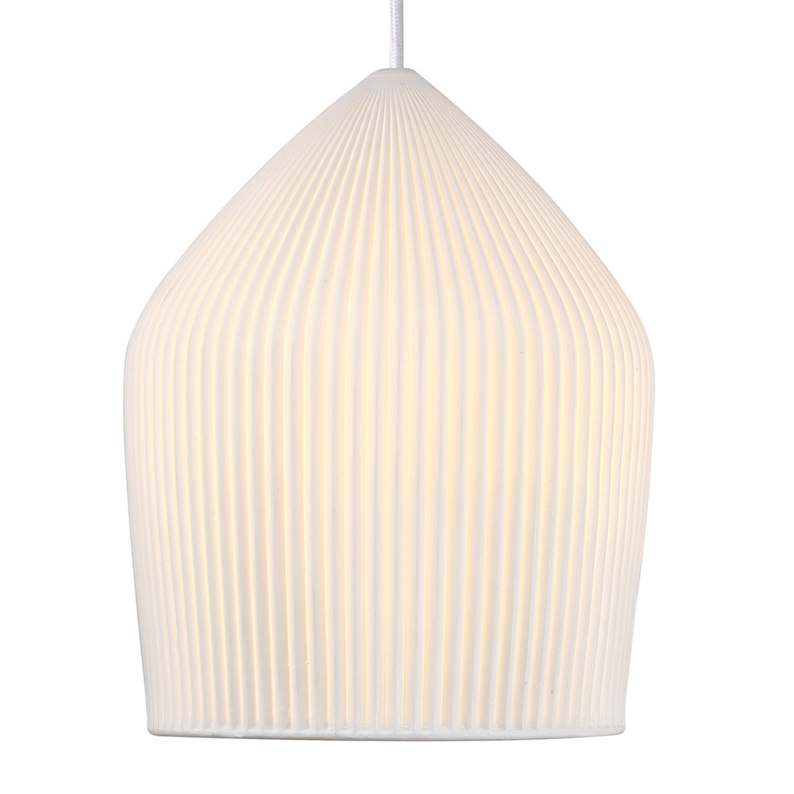 Nordlux White Reykjavik ceramic pendant light Ø 22 cm, for Living / Dining Room, ceramic, E27, 40 W, energy efficiency: A++, H: 28 cm