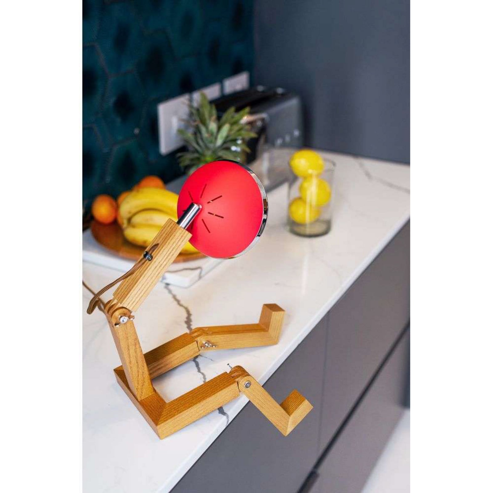 Mr. Wattson bordlampe Ash/Flash Red - Stue - Vintage - Metal billede