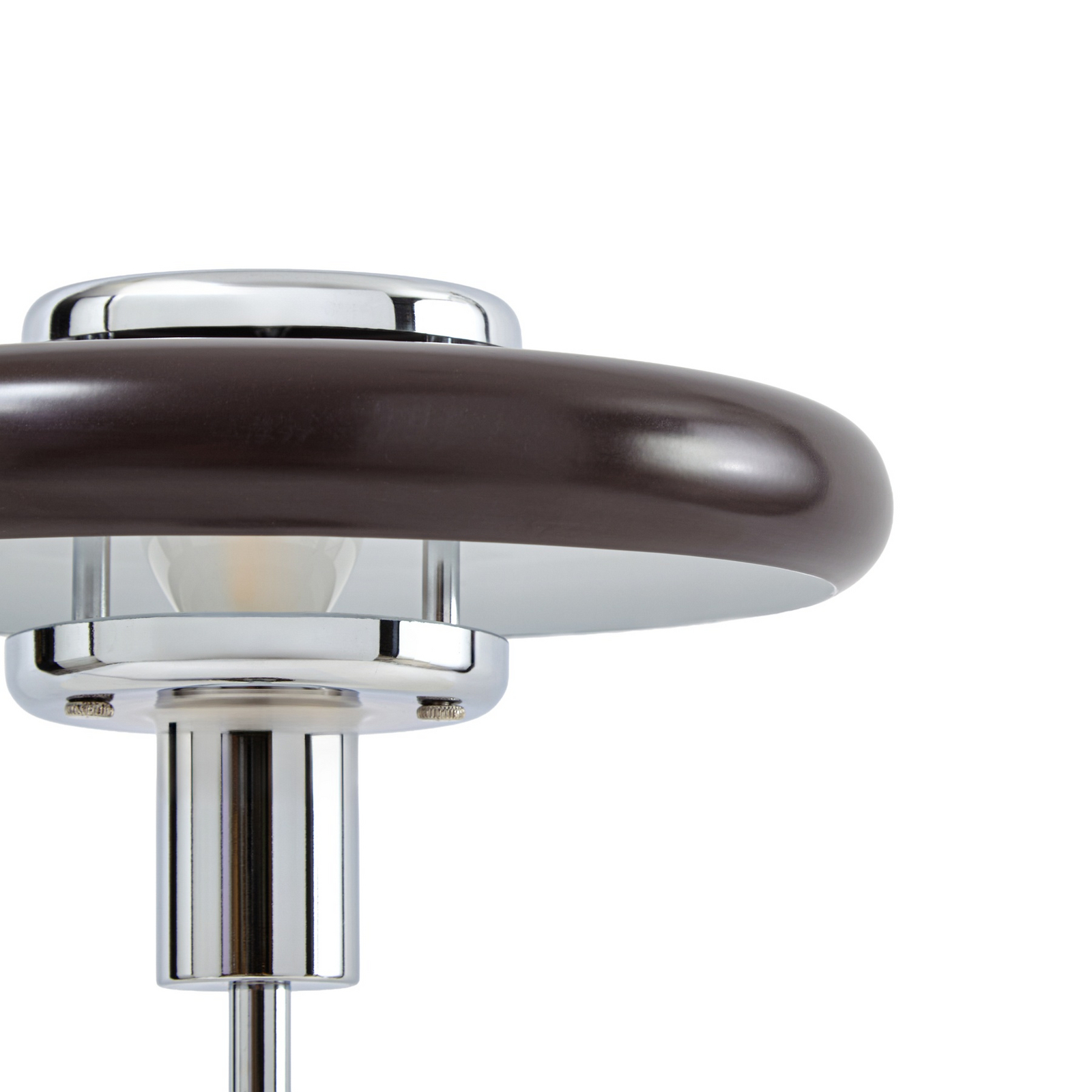 Lampe à poser Lindby Branford, style rétro, marron, verre/marbre