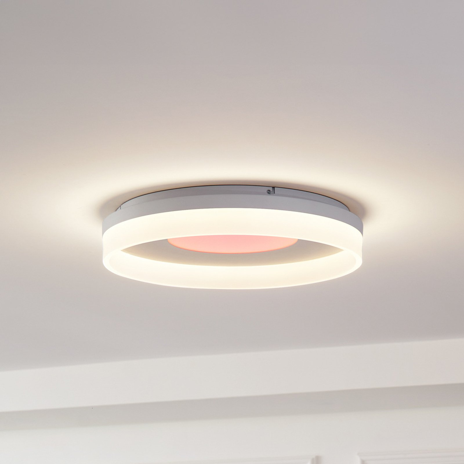 Lucande Smart LED ceiling light Squillo white Tuya RGBW CCT