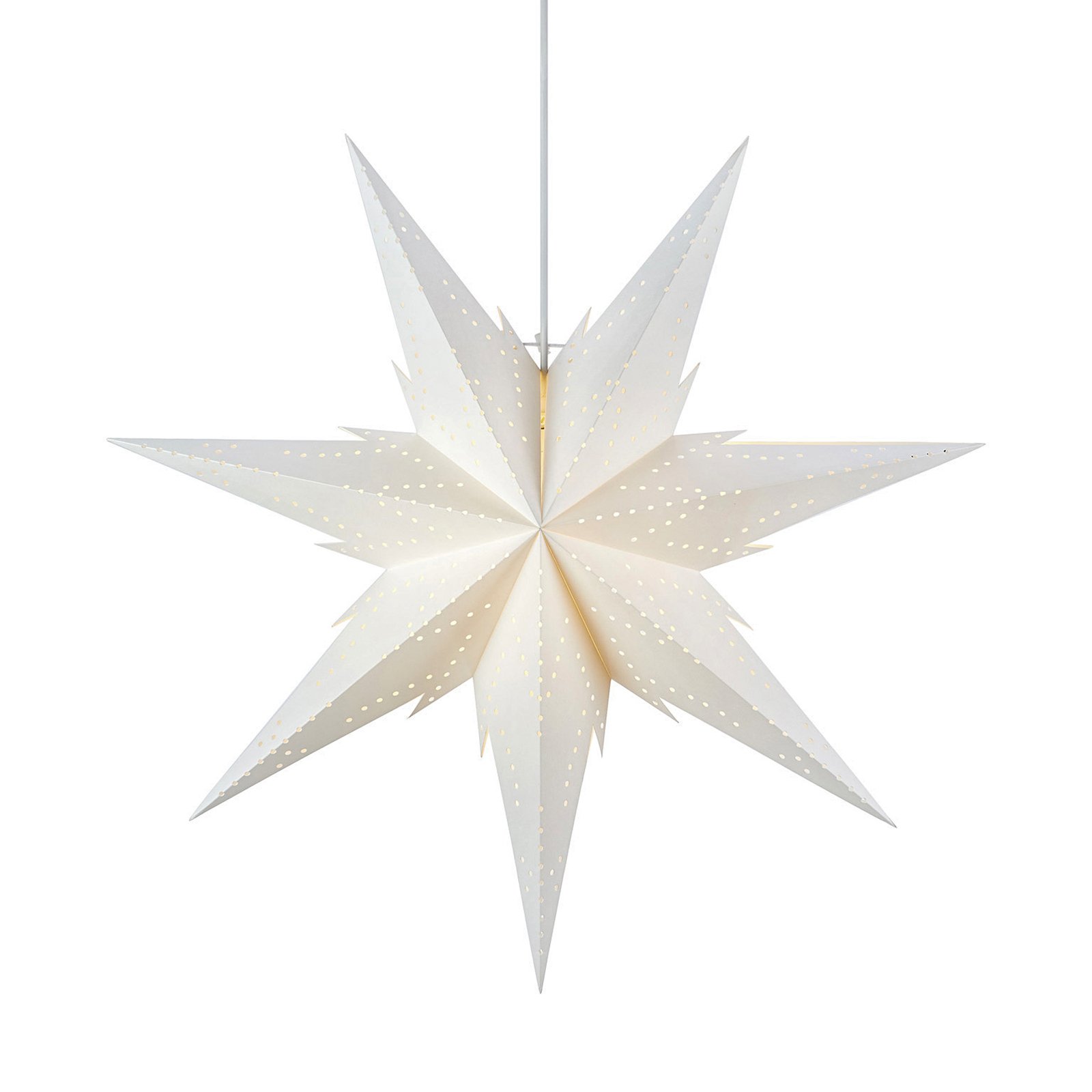 Daria-tähti ripustettava, valkoinen Ø 60 cm
