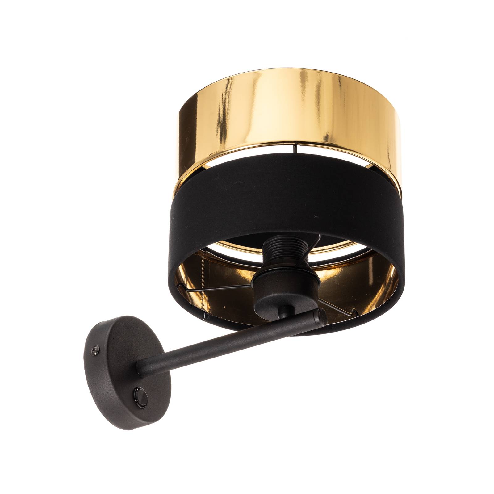 Wandleuchte Hilton schwarz gold