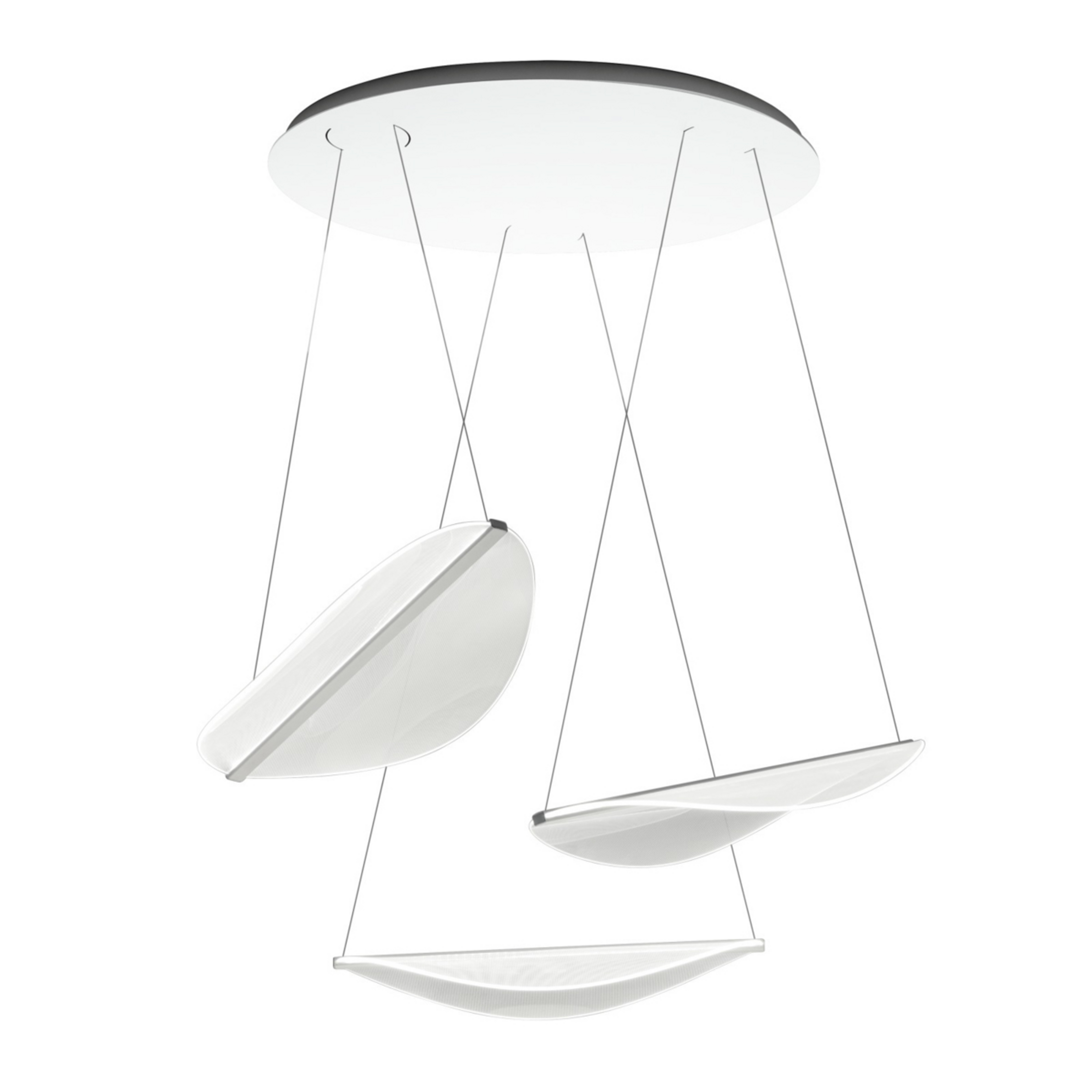 Stilnovo Diphy LED-Hängeleuchte, 3-flg., DALI-Push