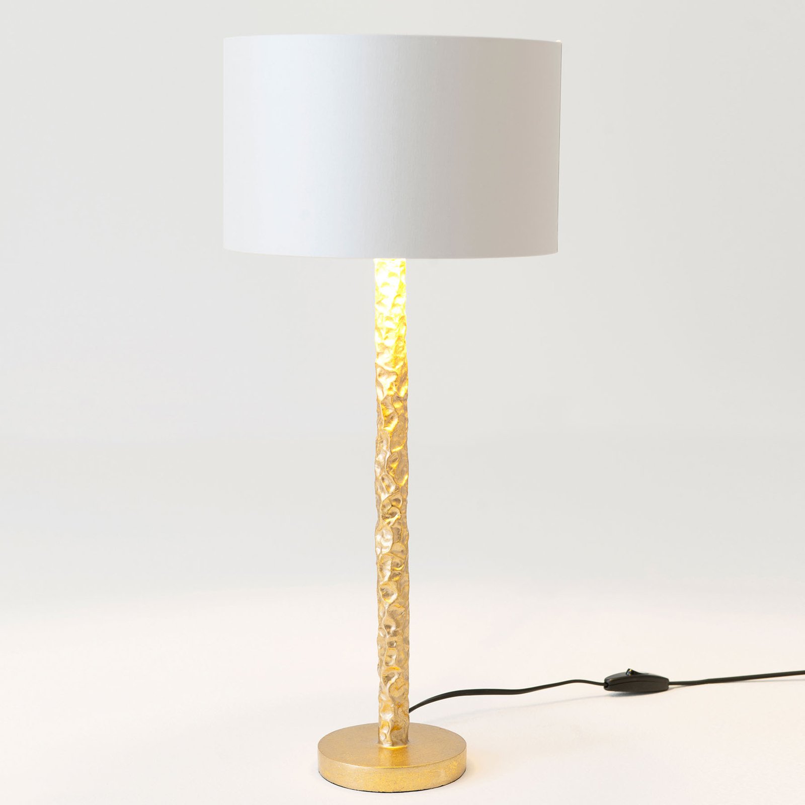 Lampe table Cancelliere Rotonda blanche/or 57 cm