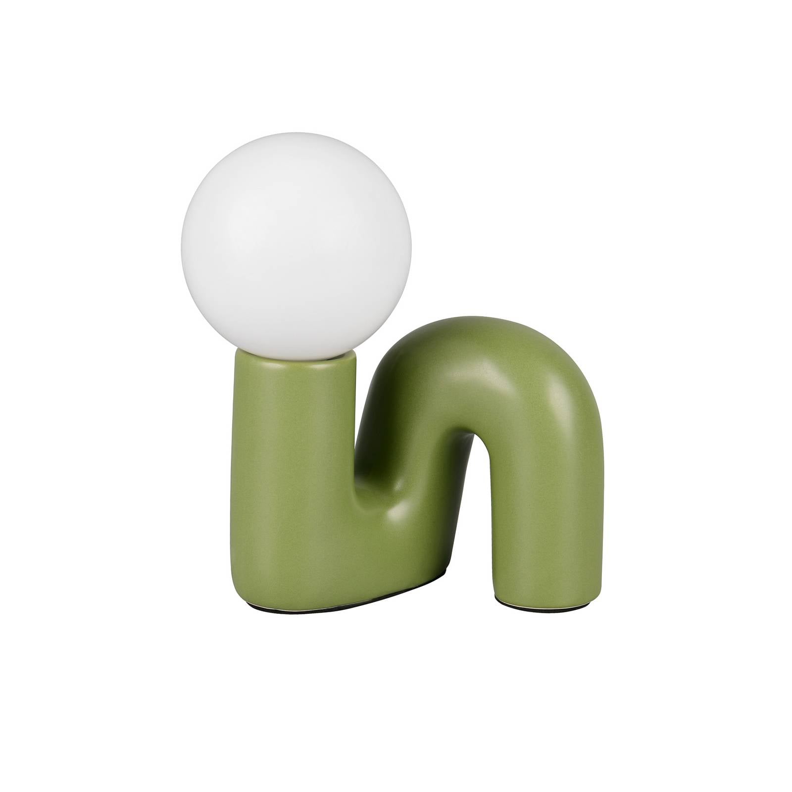 Tischleuchte Quinn, grün, Höhe 22 cm, Keramik/Glas, G9