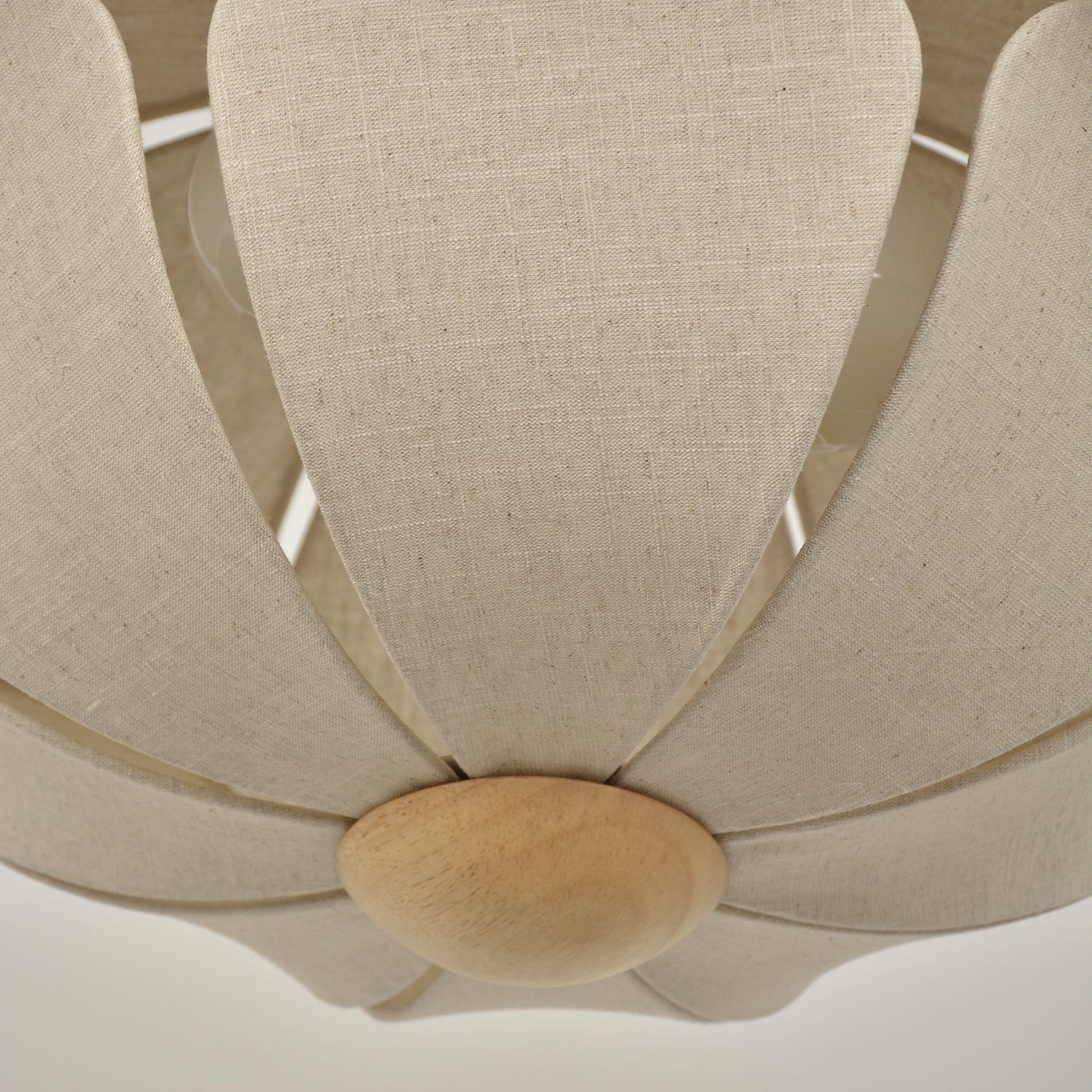 MARKET SET riputatav lamp Coquillage, 70 cm kreemikas, lina