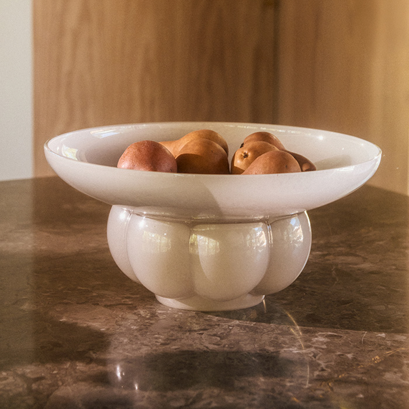 Tál Uva, galambszürke, üveg, Ø 33 cm - AYTM