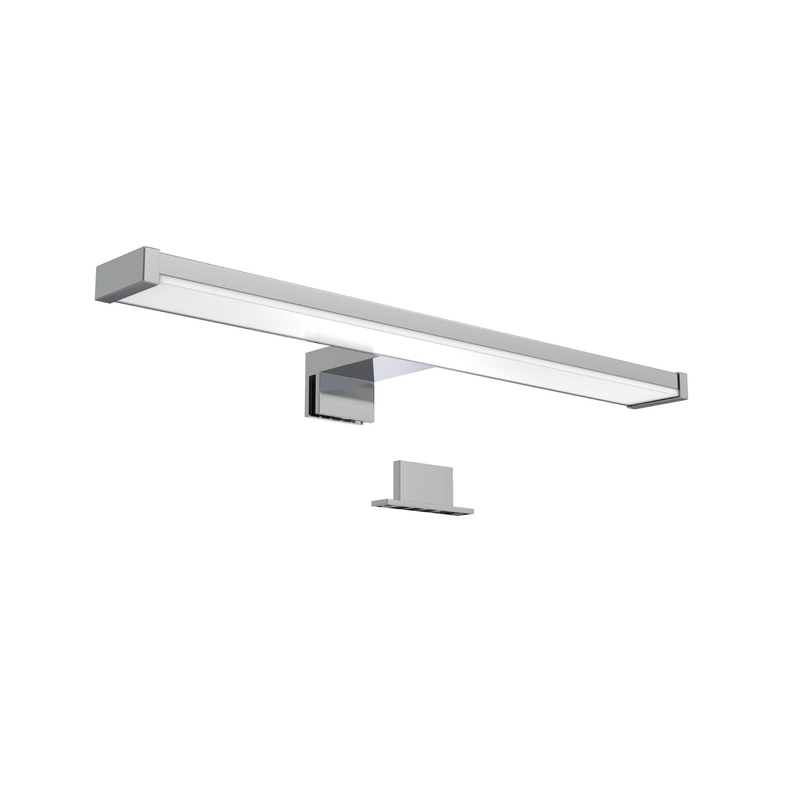 LED wandlamp BKL1230, chroom/wit, breedte 40 cm, metaal, IP44