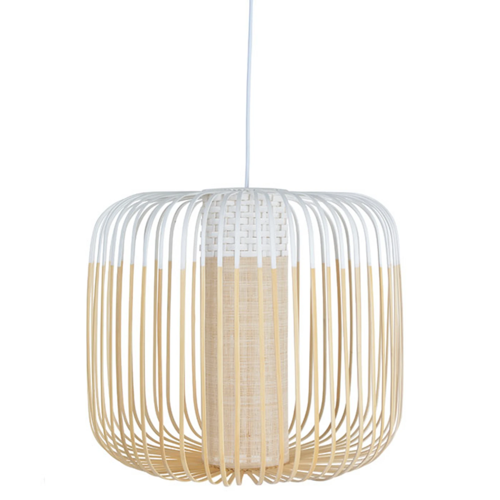 Suspension Forestier Bamboo M Suspension, Ø 45 cm, blanc