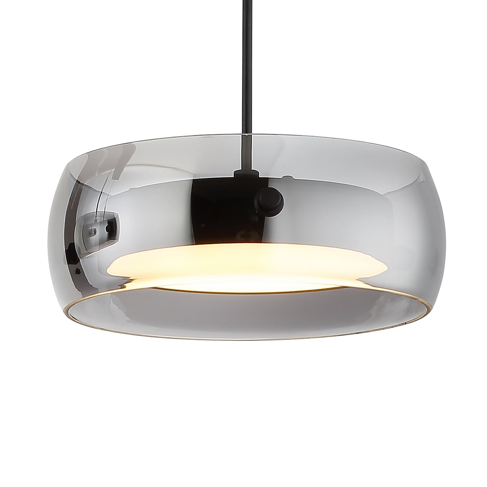 Livion LED lógó világítás, füstszürke/fekete, üveg, 85 cm Livion LED lógó világítás, füstszürke/fekete, üveg, 85 cm