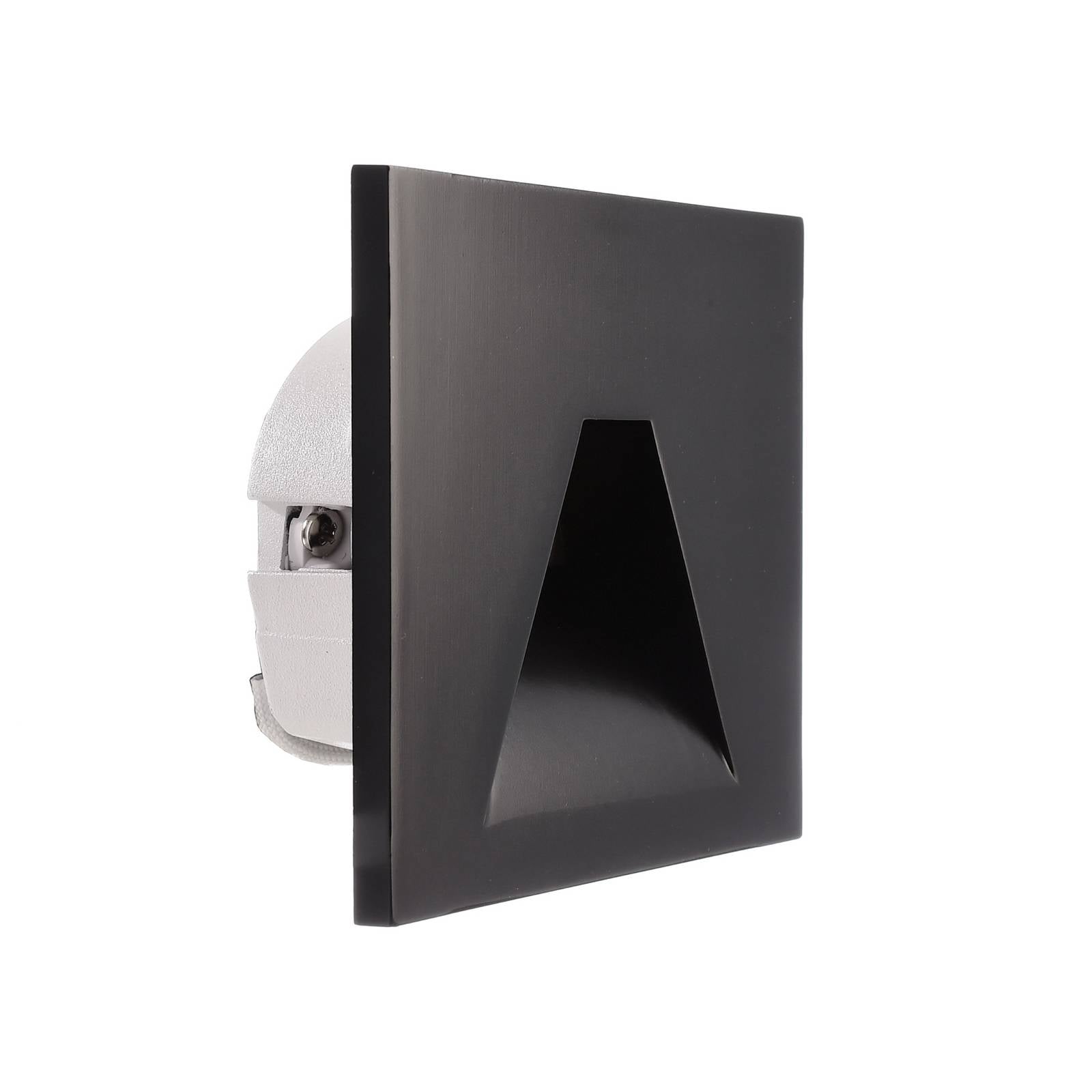 LED-Wandeinbaulampe SET Alwaid schwarz 8x8 cm Winkel 2.700 K