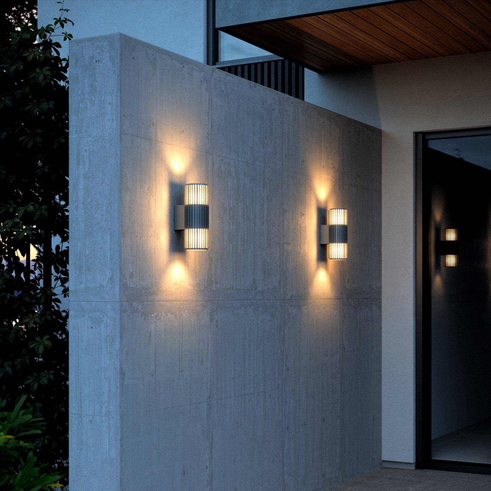 Aludra Double Candeeiro de Parede Exterior Seaside Anthracite - Nordlux