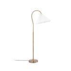 Lisbeth floor lamp, height 162 cm, white/brass, E27 - Lucande