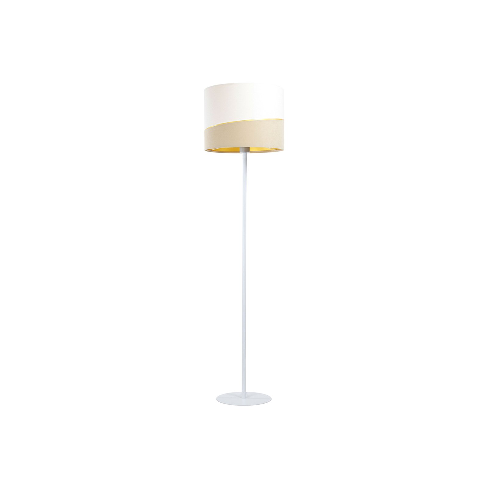 Susan floor lamp, white/beige/gold