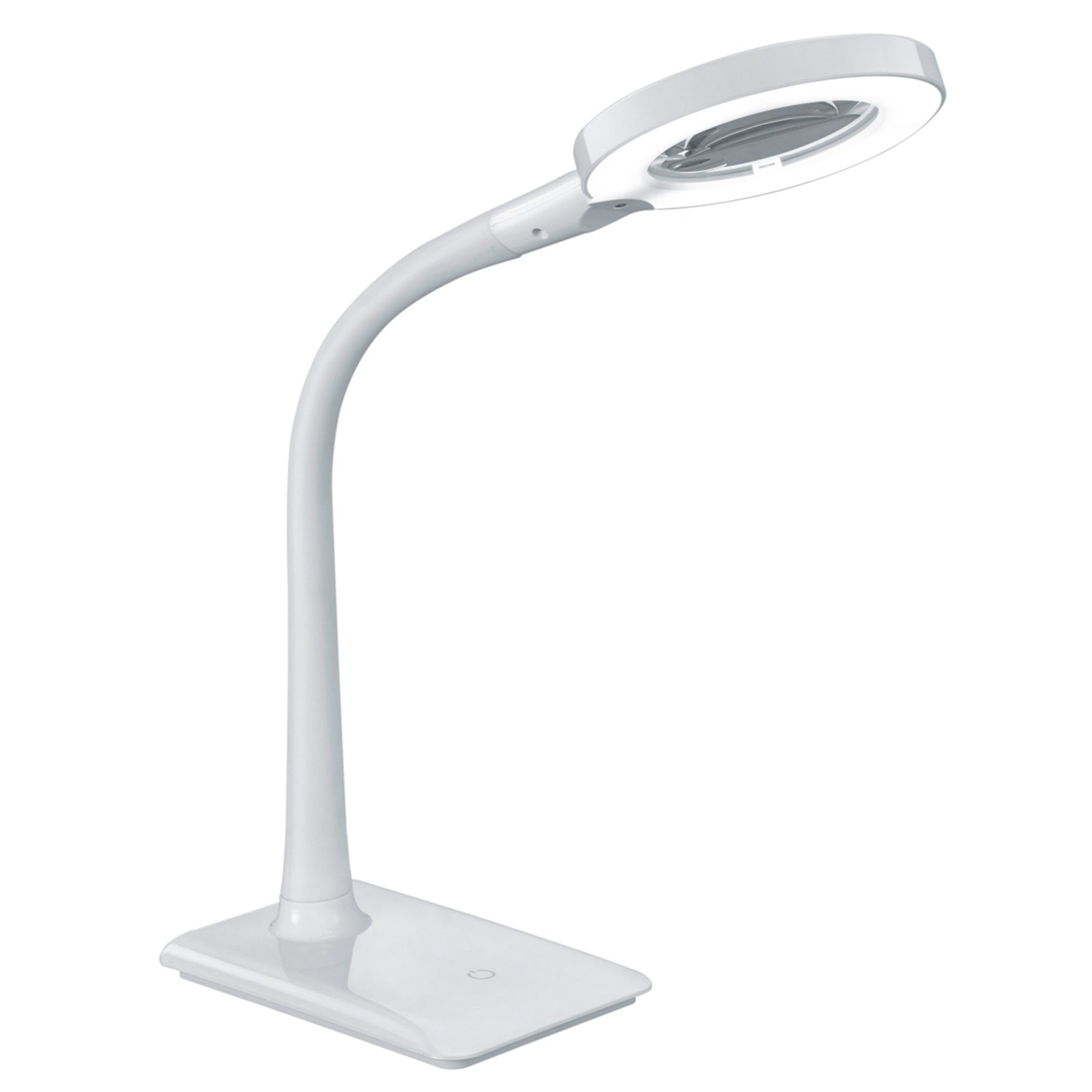 Met voet - LED vergrootglaslamp Lupo in wit