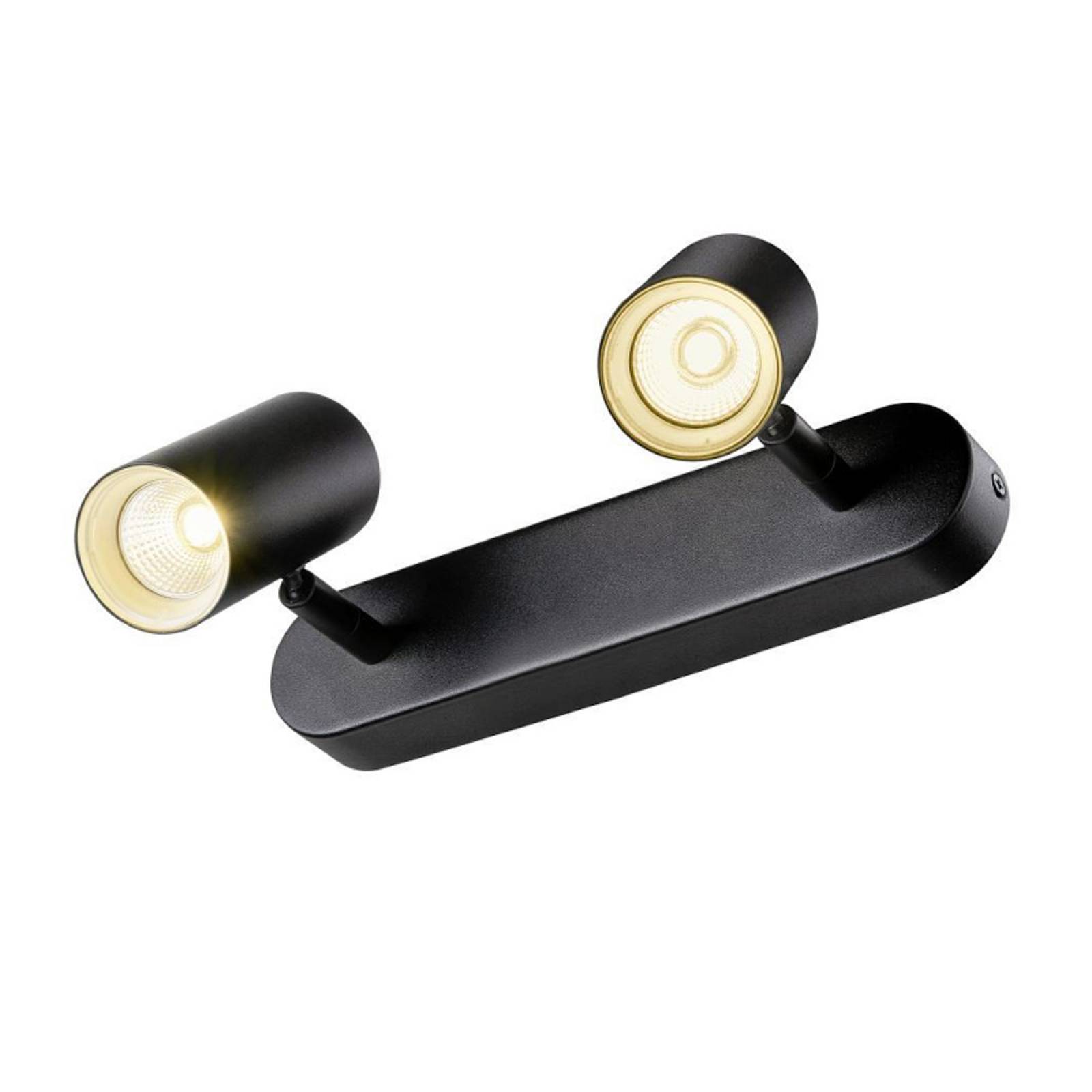 SLV reflektor sufitowy LED Noblo, czarny, 2700 K, długość 24 cm