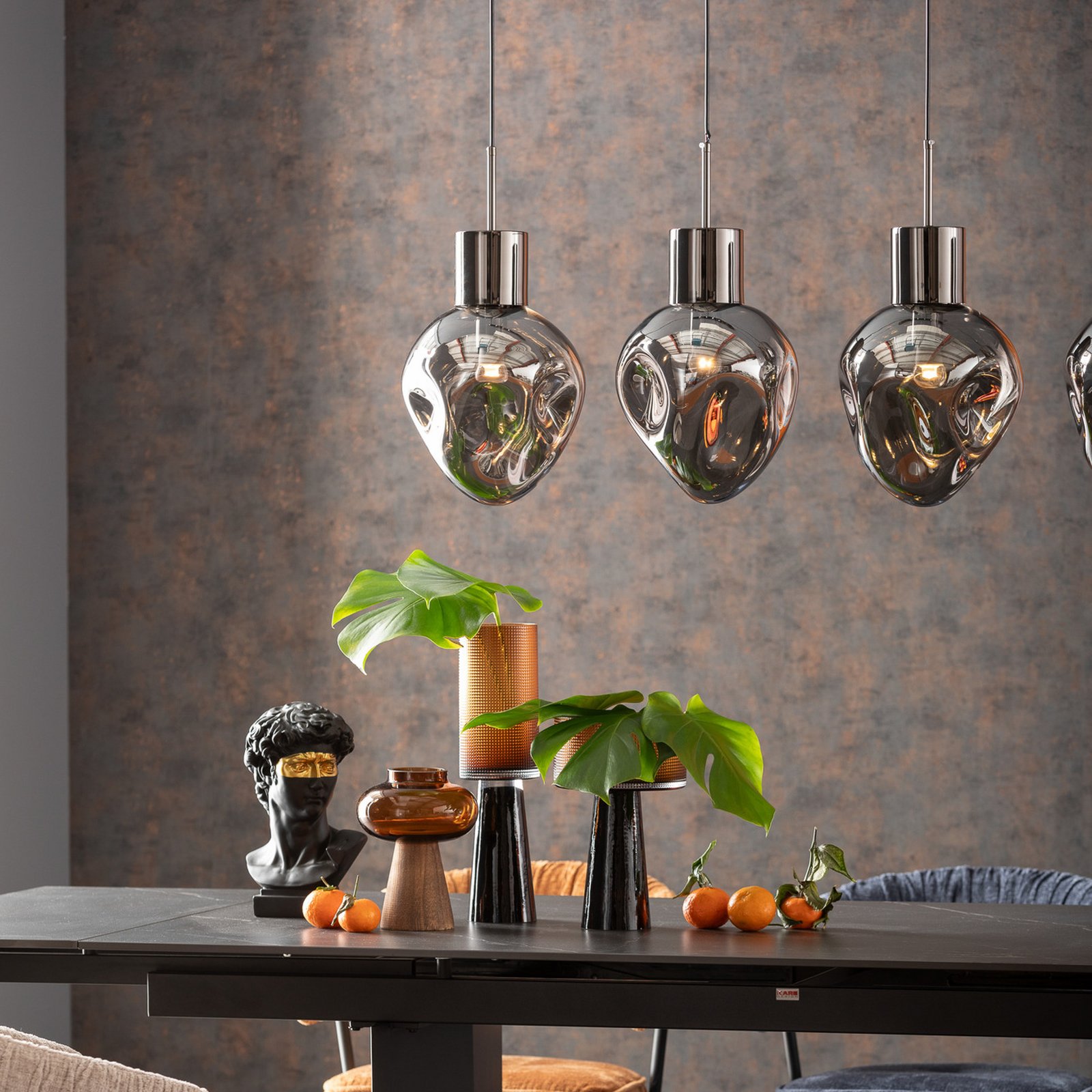 Kare pakabinamas šviestuvas „Supernova“, dūminė pilka spalva, 110 cm, E27 Kare pakabinamas šviestuvas „Supernova“, dūminė pilka spalva, 110 cm, E27