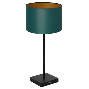 Bordslampa Table svart, cylinder grön guld