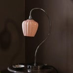 Lampa stołowa Amalfi, kolor morelowy/chrom, wysokość 51 cm, szkło, E14