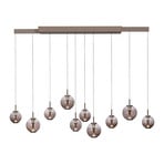 E-Infinity LED-Hängelampe bronze/amber, 198cm, 10-flg - PURE