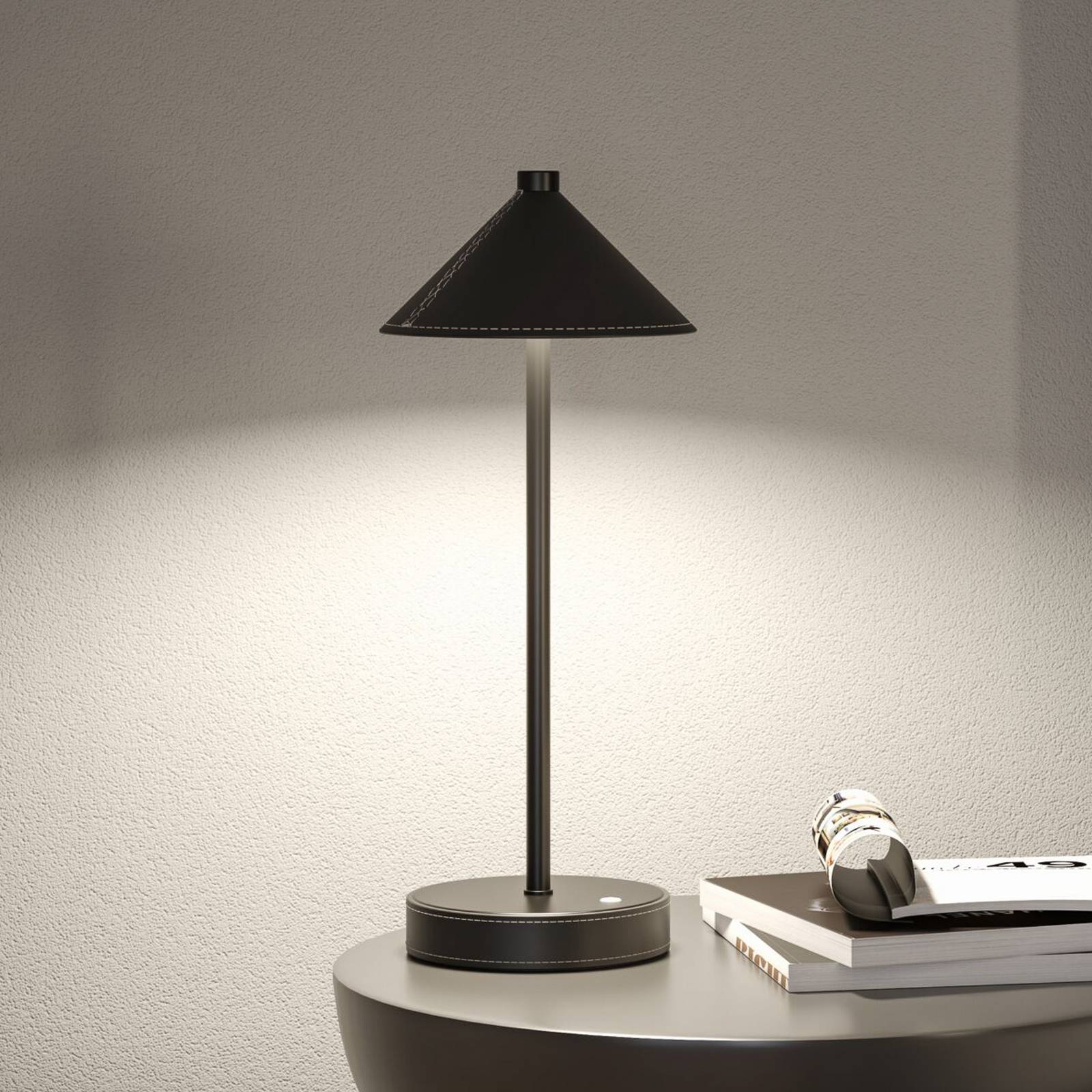 Paulmann LED-Akku-Tischlampe Pellini, schwarz, down, CCT günstig online kaufen