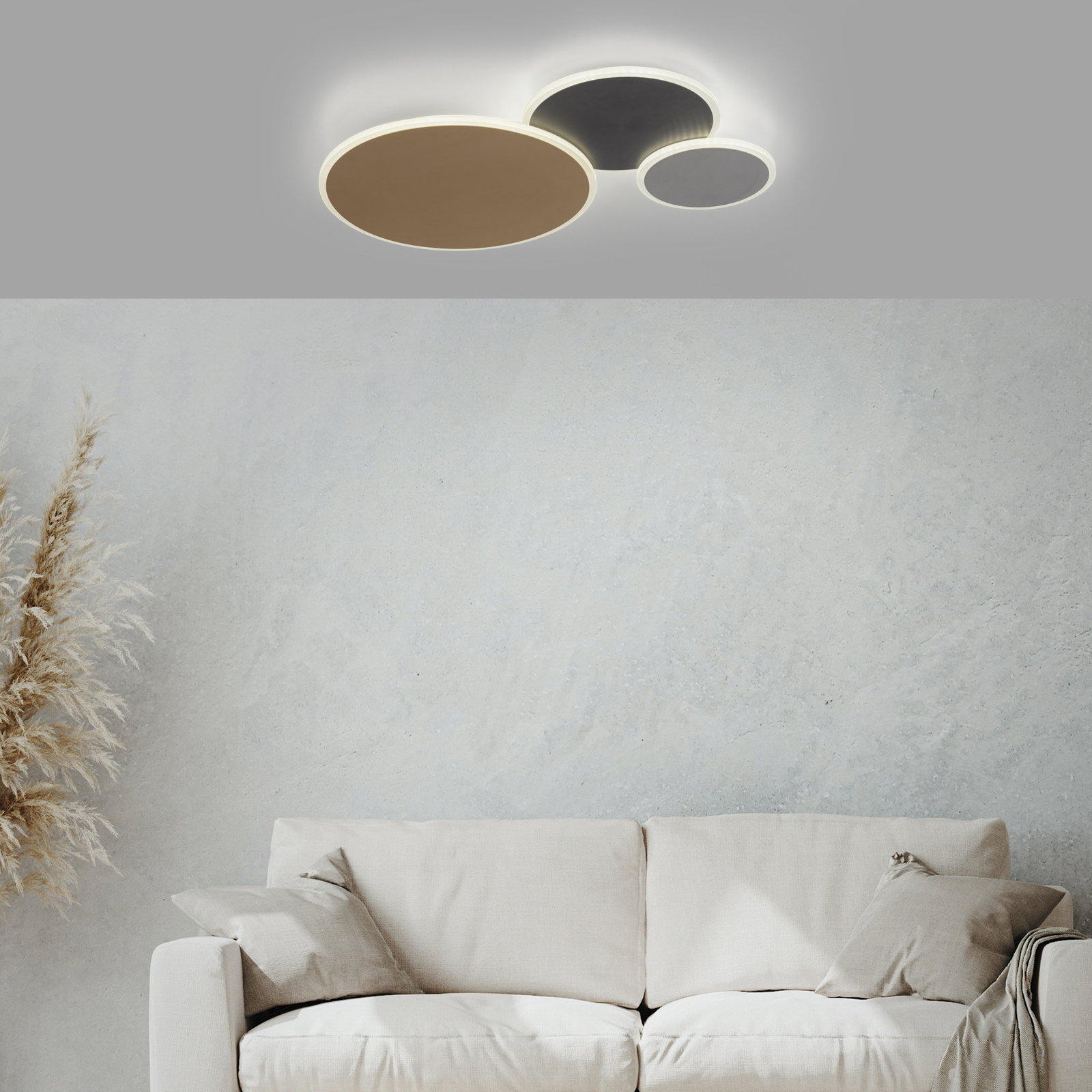 Paul Neuhaus Q-Piato plafón LED 3 luces