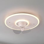 LED-Ventilator Nybro, weiß, DC, leise, Ø 50 cm, CCT, Remote