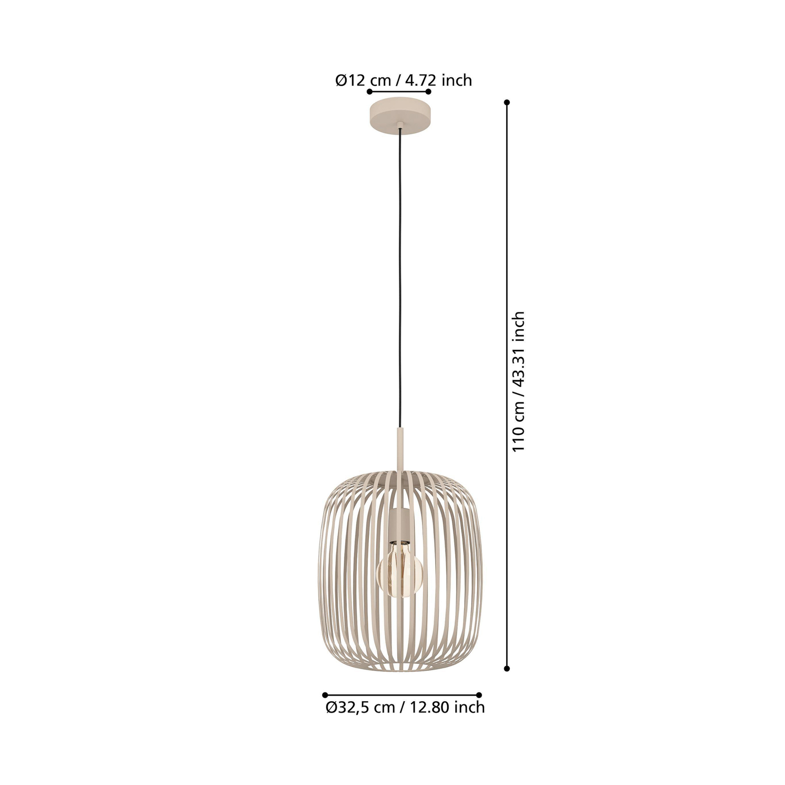 Riippuvalaisin Romazzina, 1-lamppuinen, hiekka