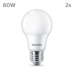 Philips LED E27 8W 806lm 2 700K mat 2 szt.