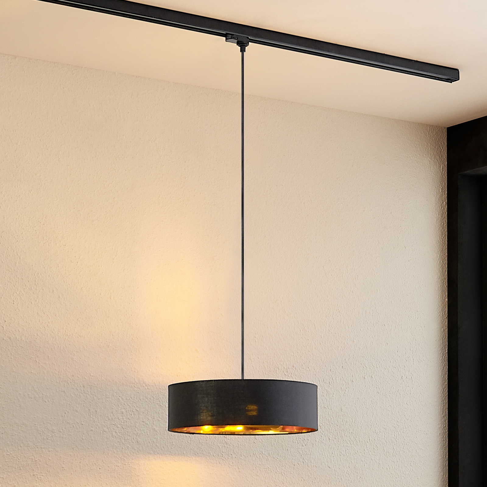 Arcchio Heleni suspension rail doré et noir 40cm