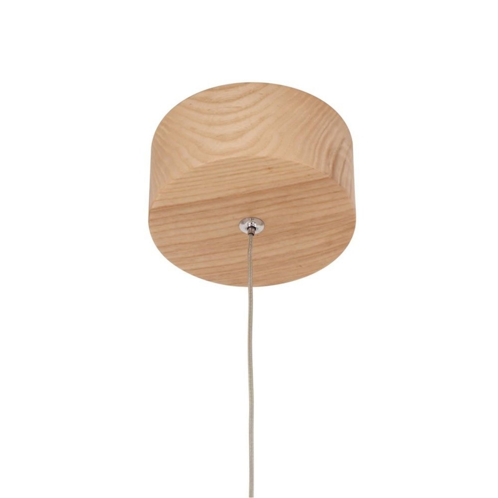 Nojus LED Lustră Pendul Wood/Chrome - Lucande