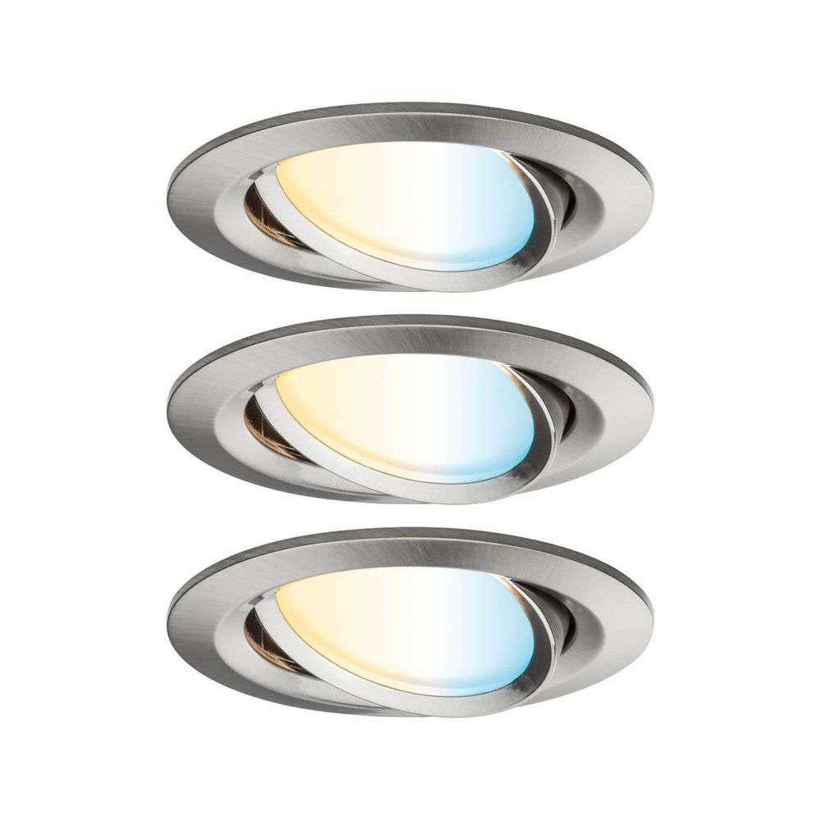 Nova Coin Smart inbyggnadslampa järn Ø 8,4 cm CCT 3-pack – Paulmann - Vardagsrum - Aluminium | Produkter - Spotlights - Inbyggdasspot | Lampspecialisterna