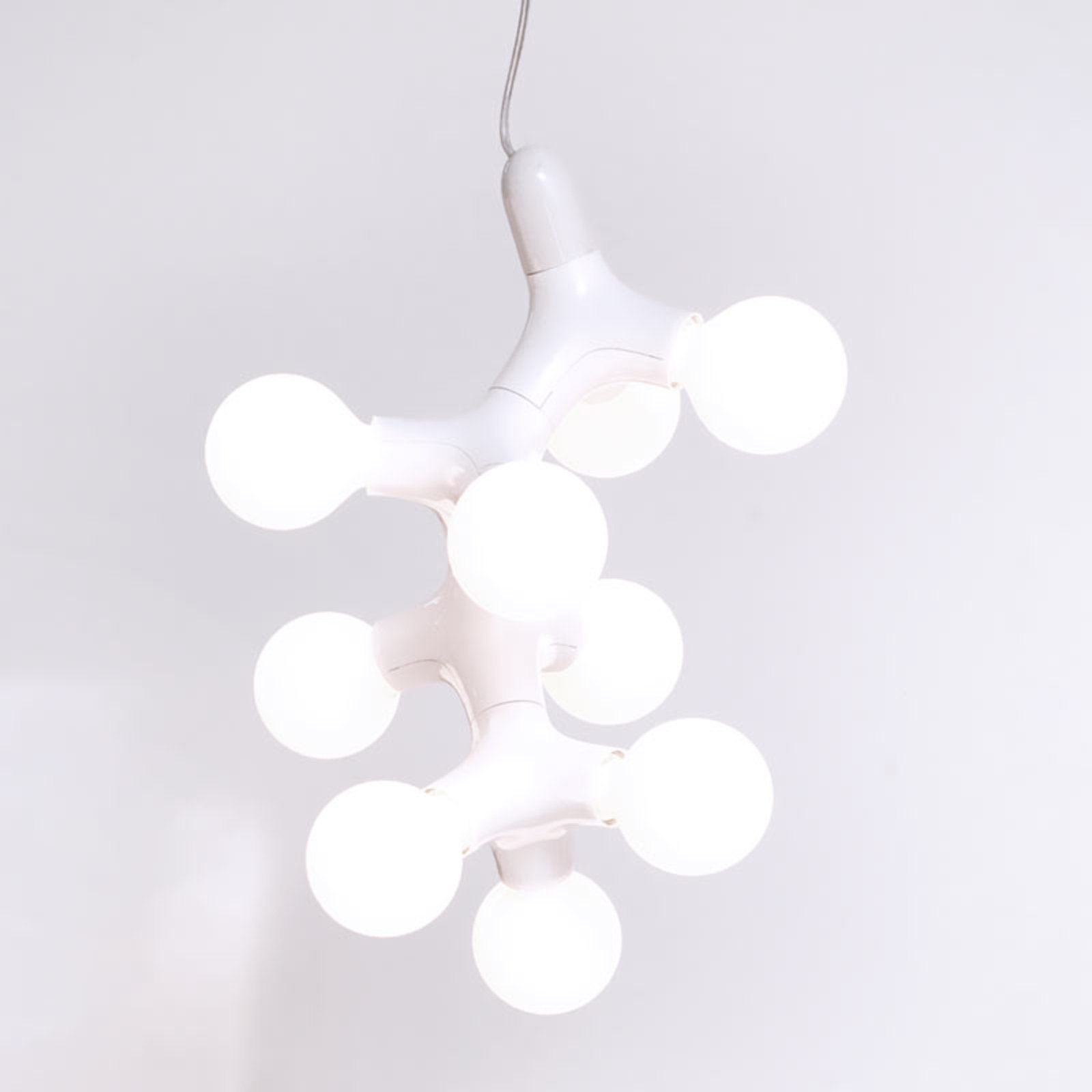 next DNA Quattro - hanging light, nine-bulb, white