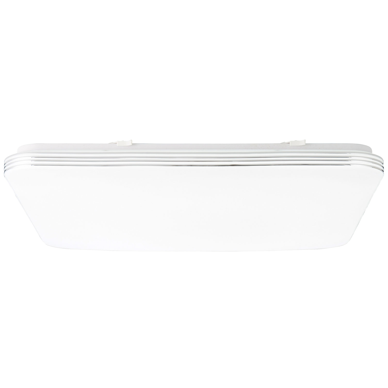 Plafonnier LED Ariella en blanc/chromé, 54x54 cm