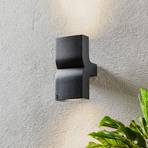 KLAMP outdoor wall light, height 22.5 cm, two-bulb